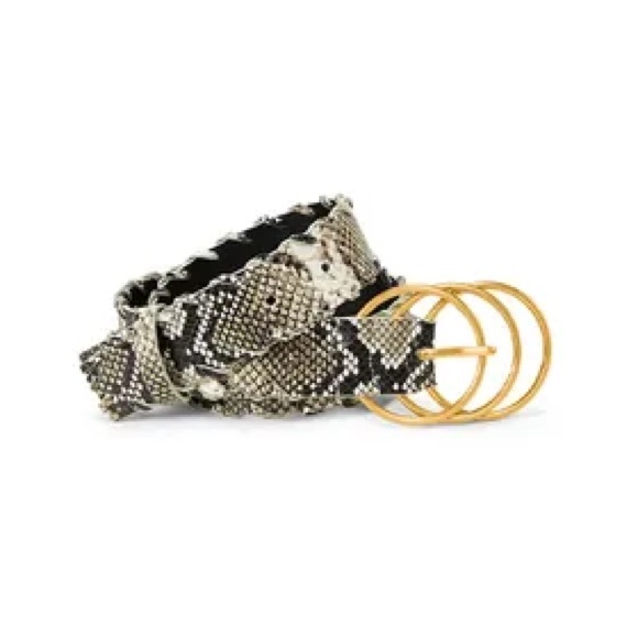 CAbi Serpent Belt Size M Gold Rings Buckle NWT - Picture 3 of 6